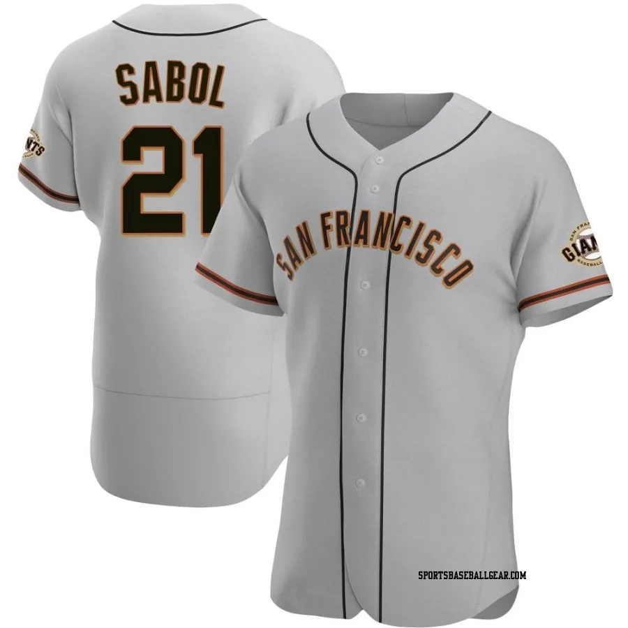 Blake Sabol Men's San Francisco Giants Gray Authentic Road Jersey