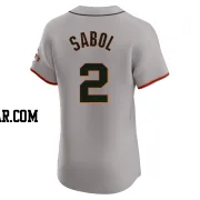 Blake Sabol Men's San Francisco Giants Gray Elite Road Jersey