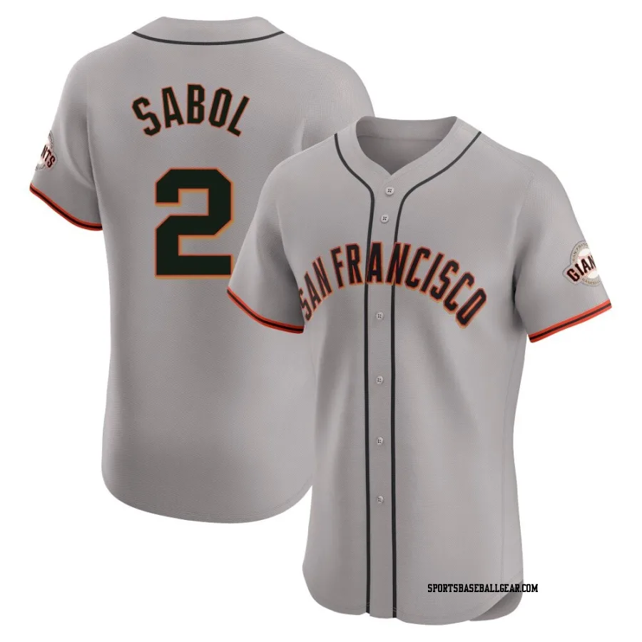 Blake Sabol Men's San Francisco Giants Gray Elite Road Jersey