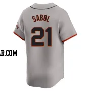 Blake Sabol Men's San Francisco Giants Gray Limited Away Jersey