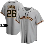 Blake Sabol Men's San Francisco Giants Gray Replica Road Jersey