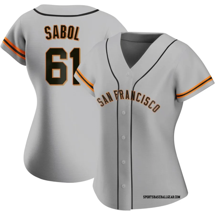 Blake Sabol Women's San Francisco Giants Gray Authentic Road Jersey