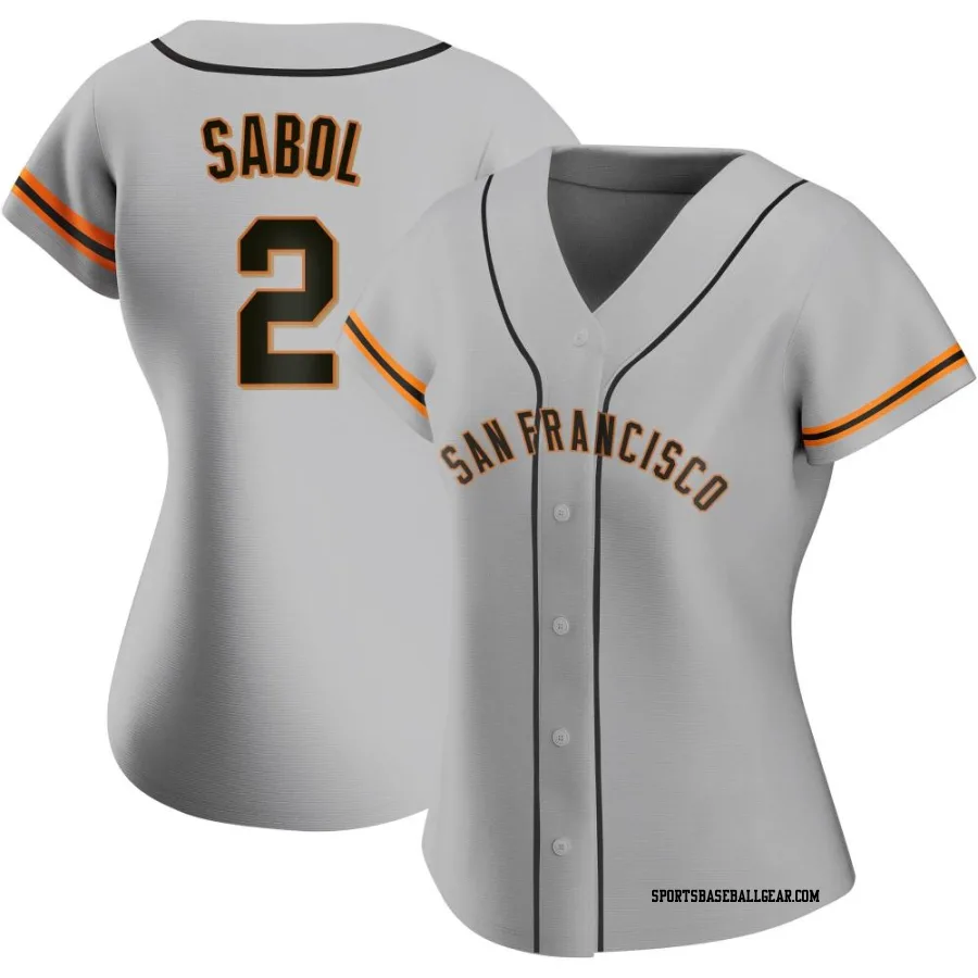 Blake Sabol Women's San Francisco Giants Gray Authentic Road Jersey