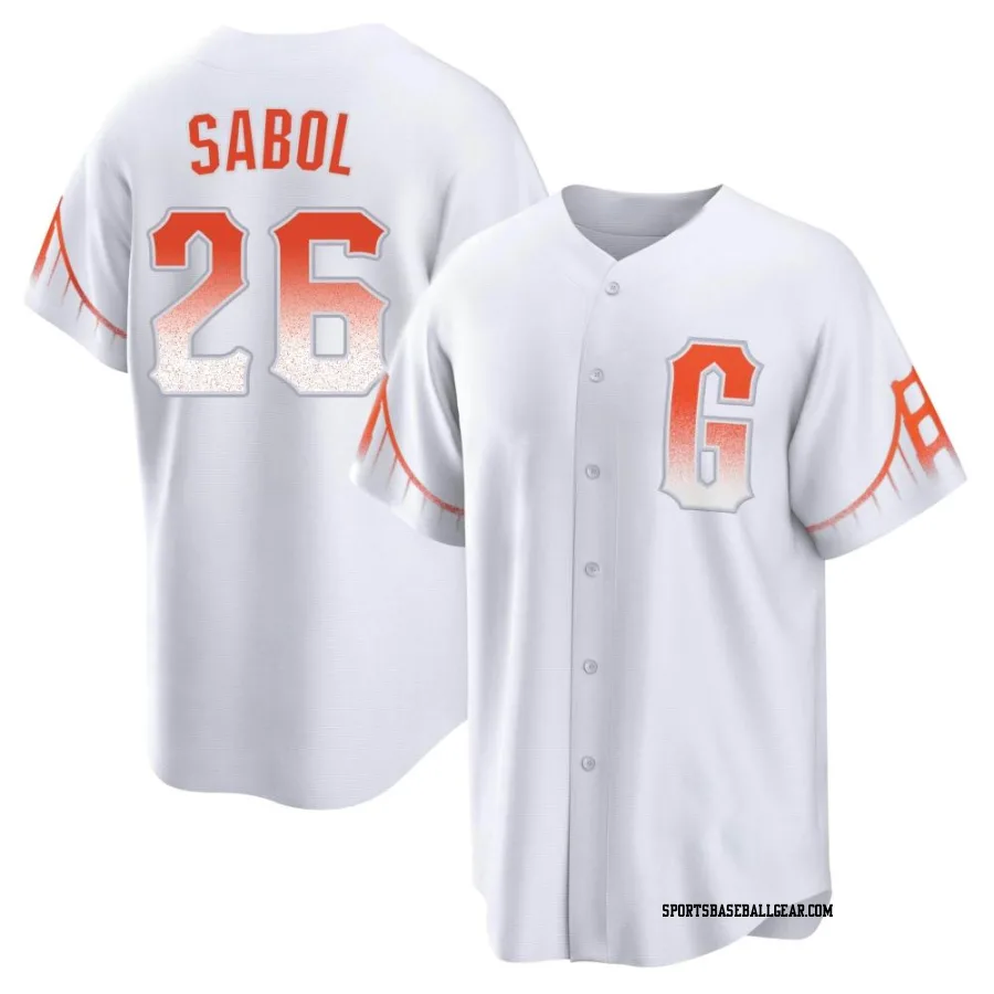 Blake Sabol Youth San Francisco Giants White Replica 2021 City Connect Jersey