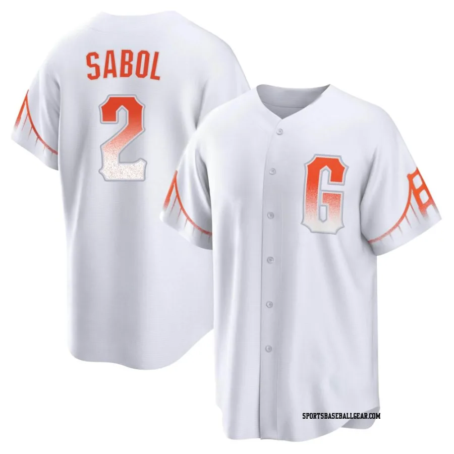 Blake Sabol Youth San Francisco Giants White Replica 2021 City Connect Jersey