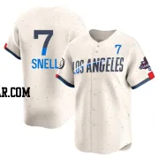 Blake Snell Men's Los Angeles Dodgers Cream Limited 2024 City Connect World Series Champions Jersey