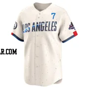 Blake Snell Men's Los Angeles Dodgers Cream Limited 2024 City Connect World Series Champions Jersey