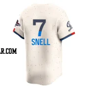 Blake Snell Men's Los Angeles Dodgers Cream Limited 2024 City Connect World Series Champions Jersey