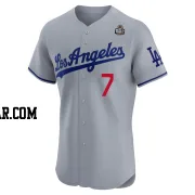 Blake Snell Men's Los Angeles Dodgers Gray Elite Road 2024 World Series Jersey