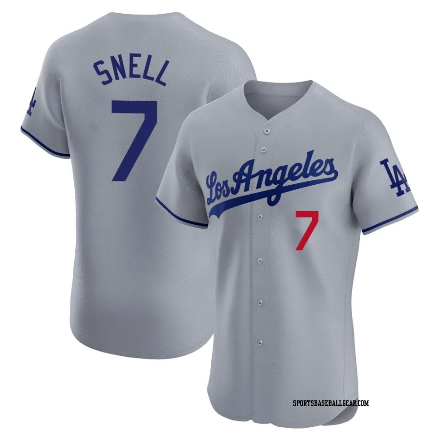 Blake Snell Men's Los Angeles Dodgers Gray Elite Road Jersey