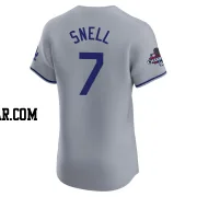 Blake Snell Men's Los Angeles Dodgers Gray Elite Road World Series Champions Jersey