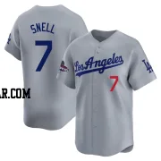 Blake Snell Men's Los Angeles Dodgers Gray Limited Away World Series Champions Jersey