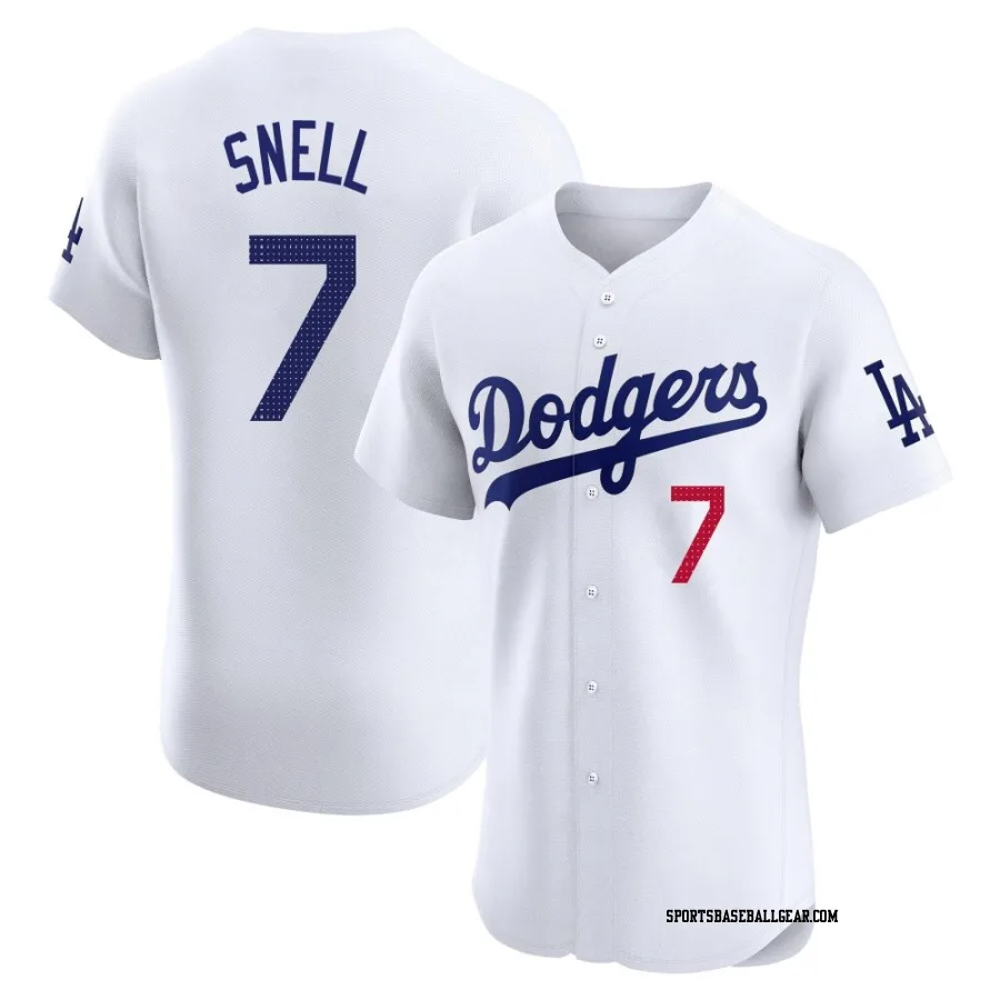 Blake Snell Men's Los Angeles Dodgers White Elite Home Jersey