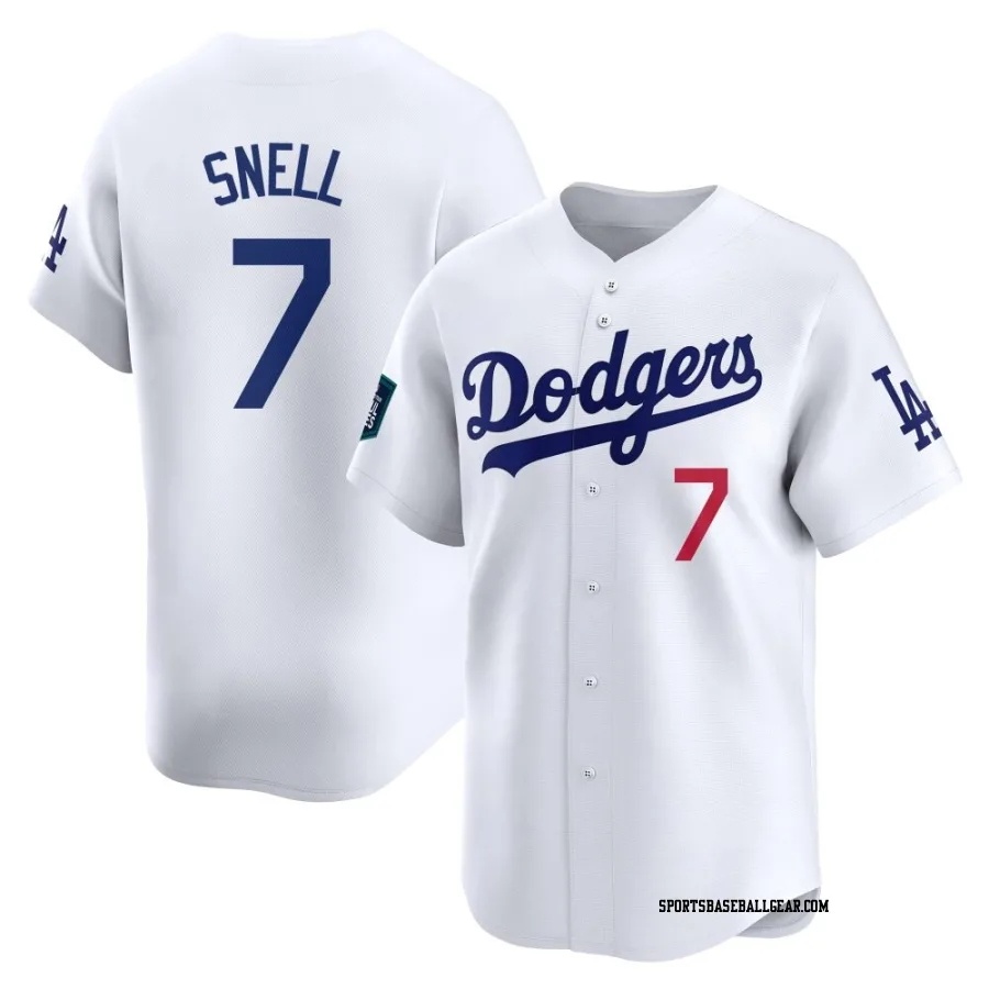 Blake Snell Men's Los Angeles Dodgers White Limited 2024 World Tour Seoul Series Home Jersey