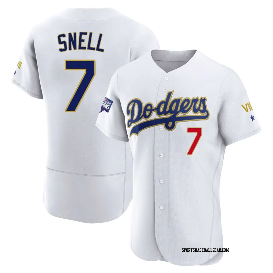 Blake Snell Men's Los Angeles Dodgers White/Gold Authentic 2021 Gold Program Player Jersey