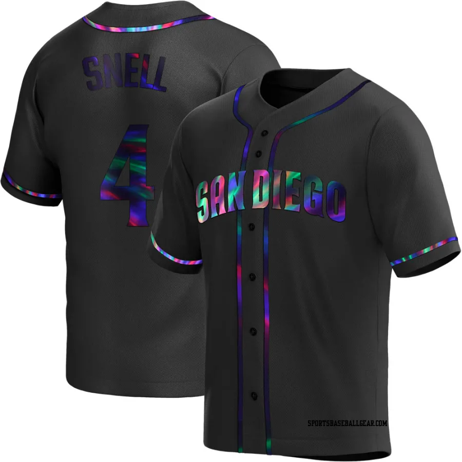 Blake Snell Men's San Diego Padres Black Holographic Replica Alternate Jersey