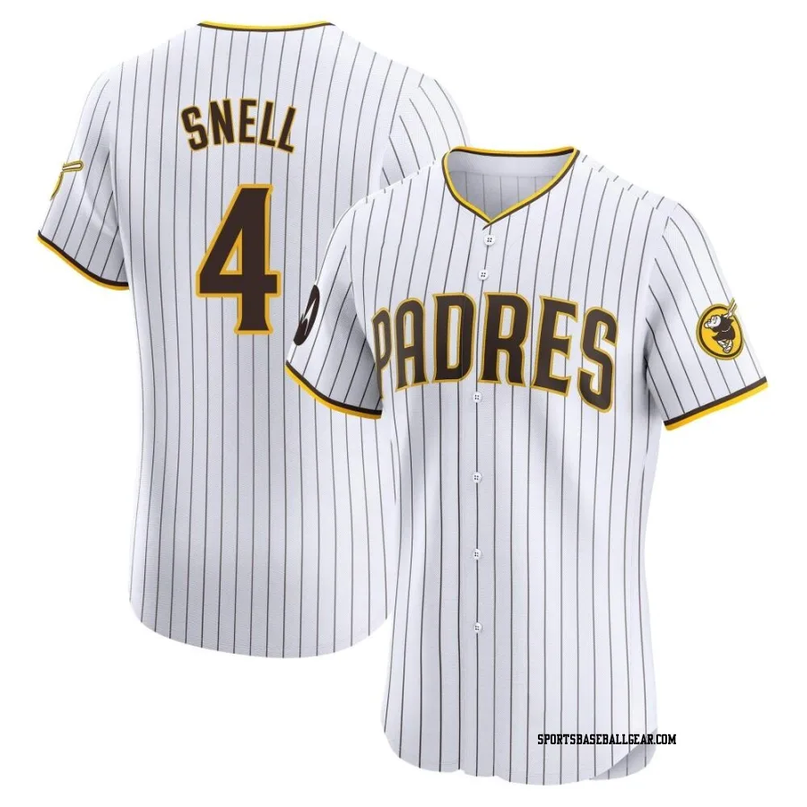 Blake Snell Men's San Diego Padres White Elite Home Patch Jersey