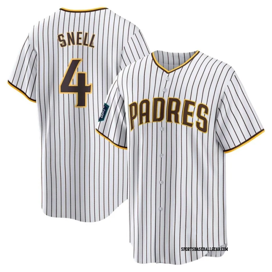 Blake Snell Men's San Diego Padres White Replica 2024 World Tour Seoul Series Home Jersey