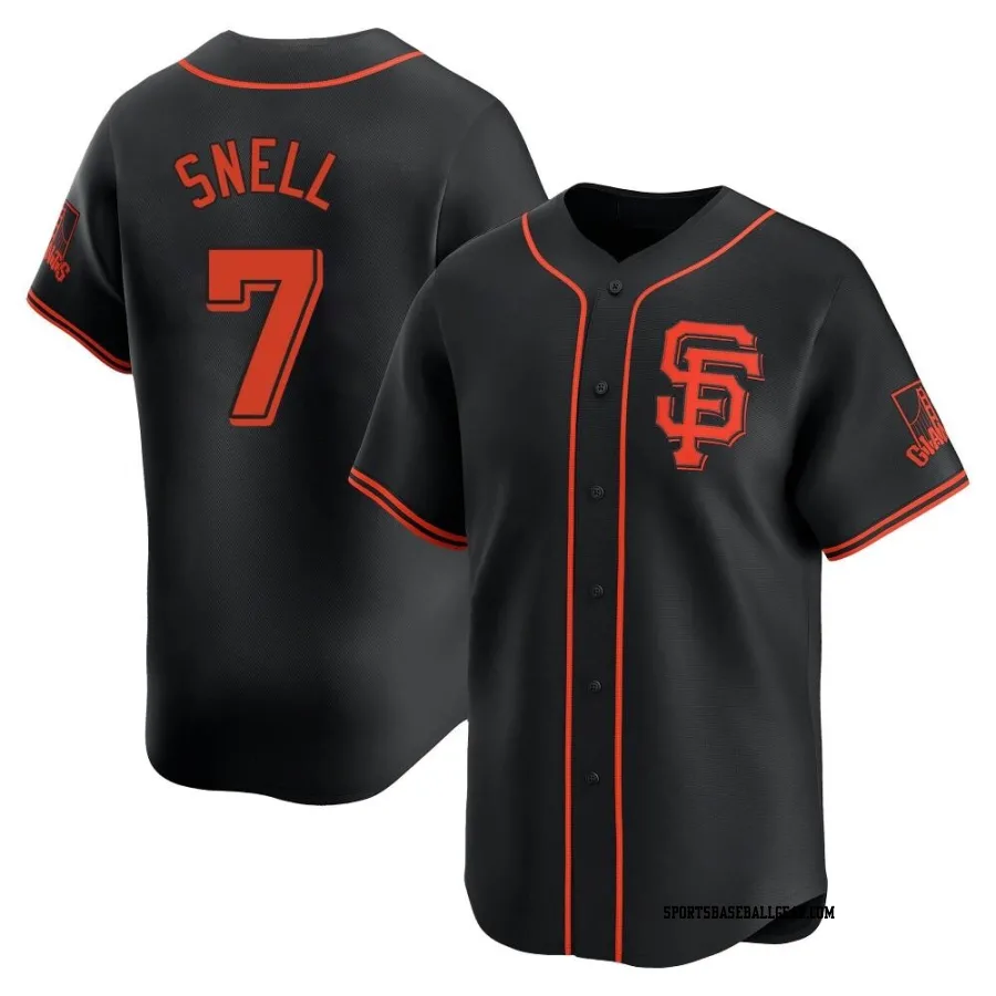 Blake Snell Men's San Francisco Giants Black Limited Alternate Jersey