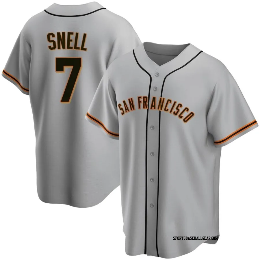 Blake Snell Men's San Francisco Giants Gray Replica Road Jersey