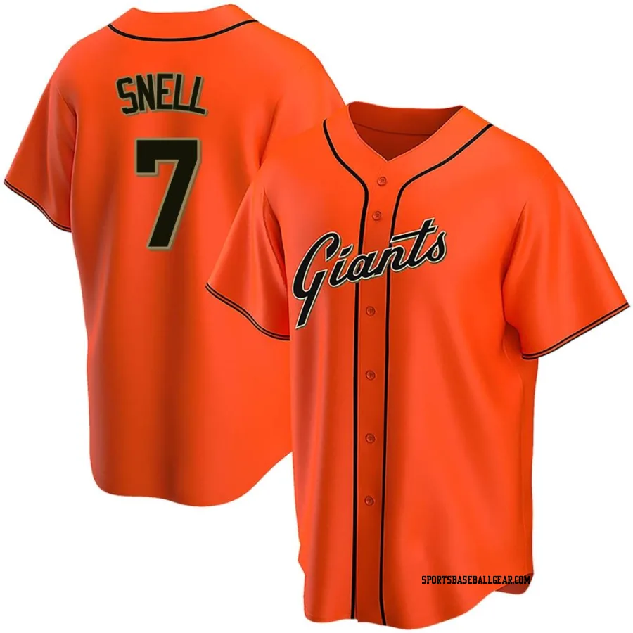 Blake Snell Men's San Francisco Giants Orange Replica Alternate Jersey