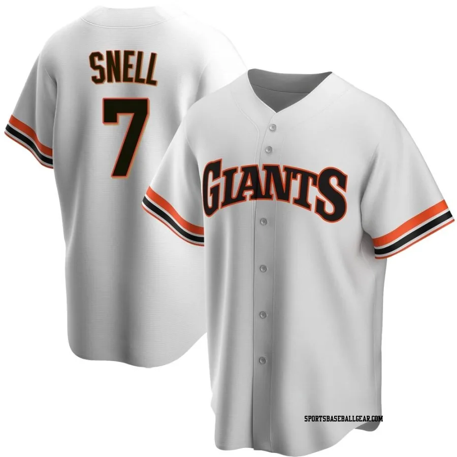 Blake Snell Men's San Francisco Giants White Replica Home Cooperstown Collection Jersey