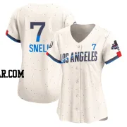 Blake Snell Women's Los Angeles Dodgers Cream Limited 2024 City Connect World Series Champions Jersey