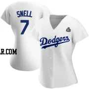 Blake Snell Women's Los Angeles Dodgers White Authentic Home 2024 World Series Jersey