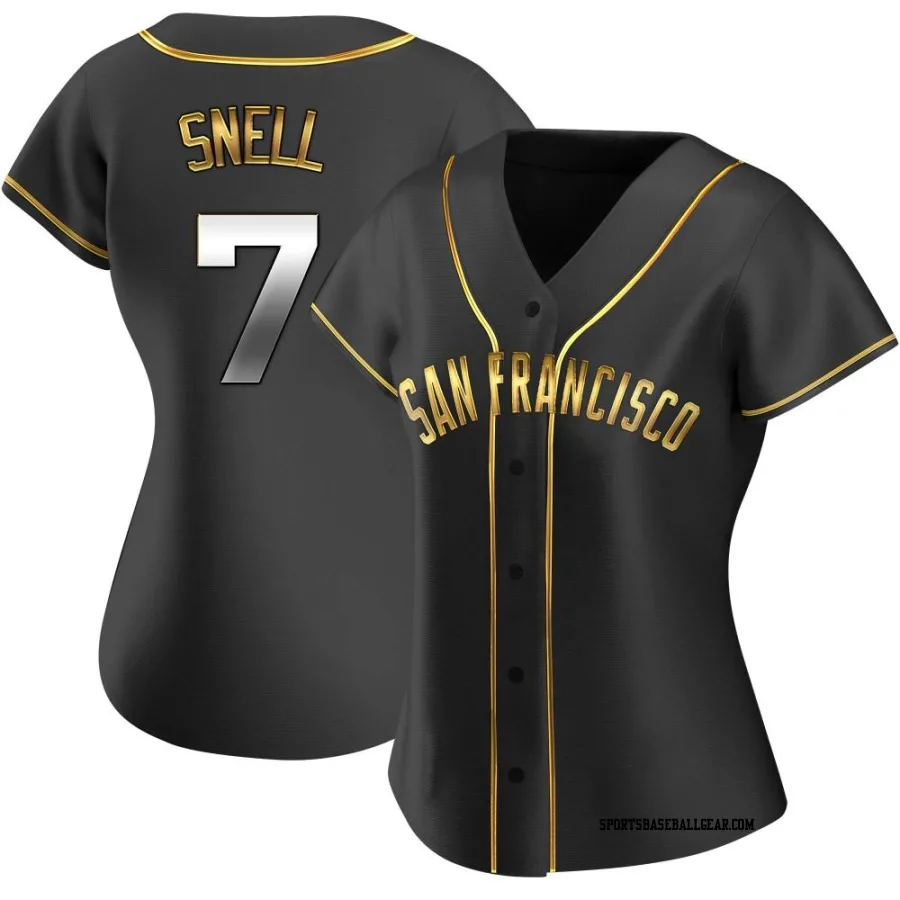 Blake Snell Women's San Francisco Giants Black Golden Replica Alternate Jersey