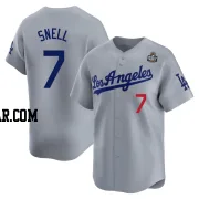 Blake Snell Youth Los Angeles Dodgers Gray Limited Away 2024 World Series Jersey