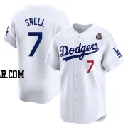 Blake Snell Youth Los Angeles Dodgers White Limited Home 2024 World Series Jersey