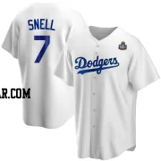 Blake Snell Youth Los Angeles Dodgers White Replica Home 2024 World Series Jersey