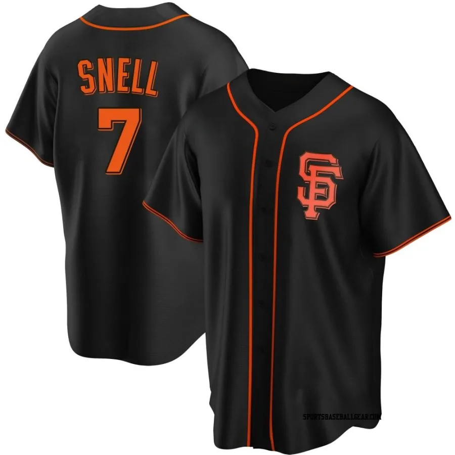 Blake Snell Youth San Francisco Giants Black Replica Alternate Jersey