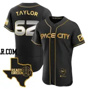 Blake Taylor Men's Houston Astros Black/Gold Authentic 2023 Space City Ready 2 Reign Flex Base Jersey