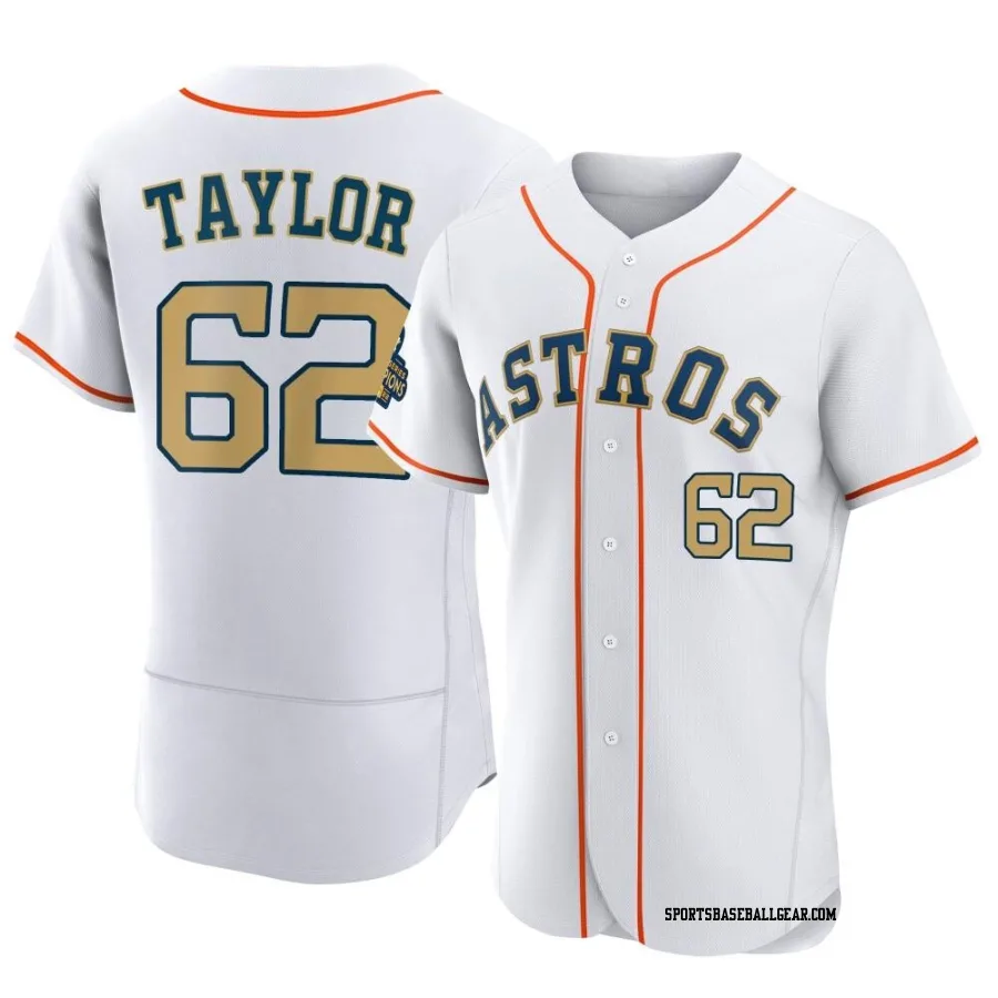 Blake Taylor Men's Houston Astros Gold Authentic White 2023 Collection Jersey