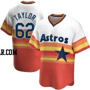 Blake Taylor Men's Houston Astros White Replica Home Cooperstown Collection Jersey