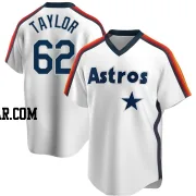 Blake Taylor Men's Houston Astros White Replica Home Cooperstown Collection Team Jersey