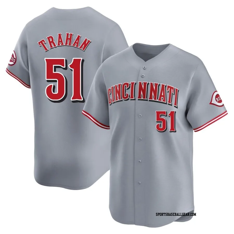 Blake Trahan Men's Cincinnati Reds Gray Limited Away Jersey