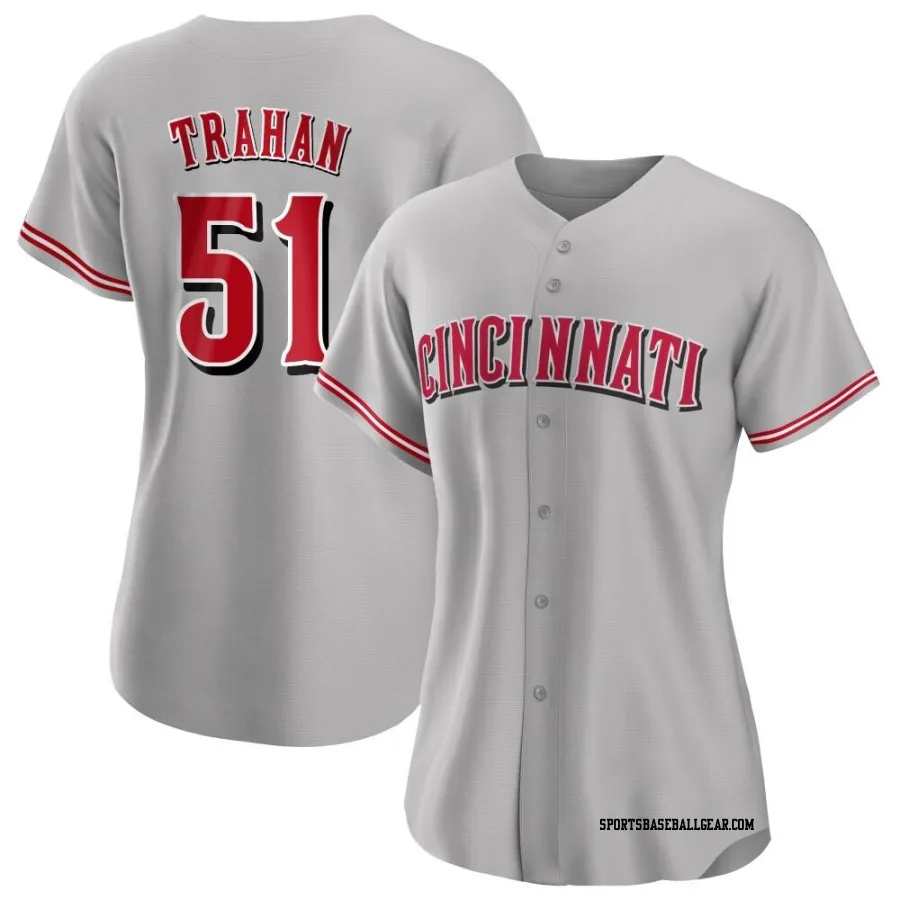 Blake Trahan Women's Cincinnati Reds Gray Authentic Road Jersey