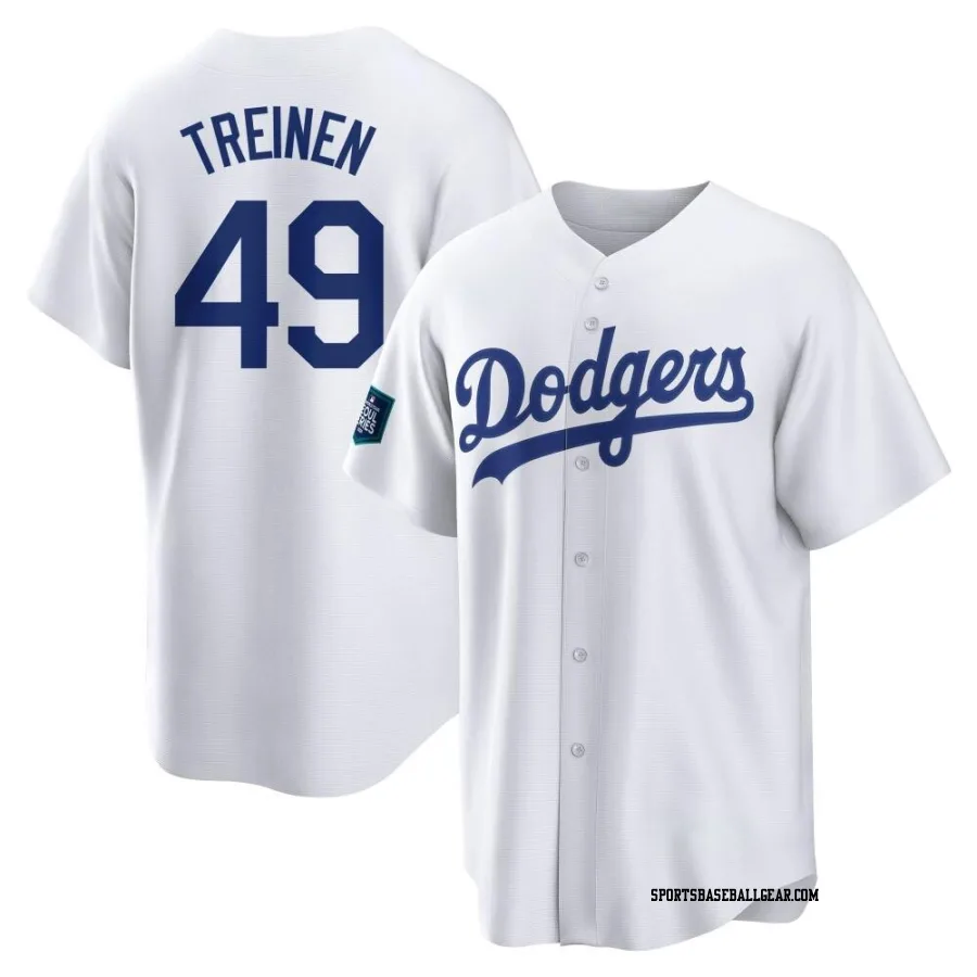 Blake Treinen Men's Los Angeles Dodgers White Replica 2024 World Tour Seoul Series Home Jersey