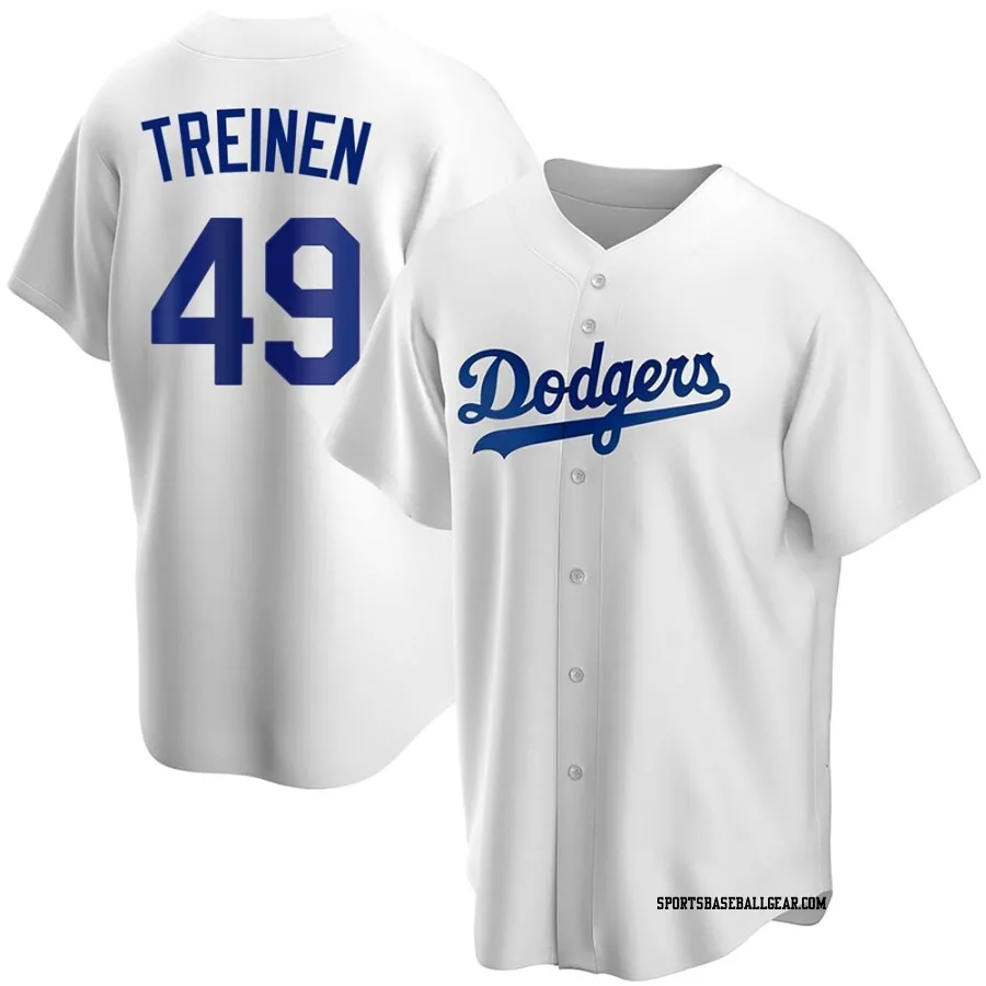 Blake Treinen Men's Los Angeles Dodgers White Replica Home Jersey