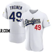 Blake Treinen Men's Los Angeles Dodgers White/Gold Authentic 2021 Gold Program Player Jersey