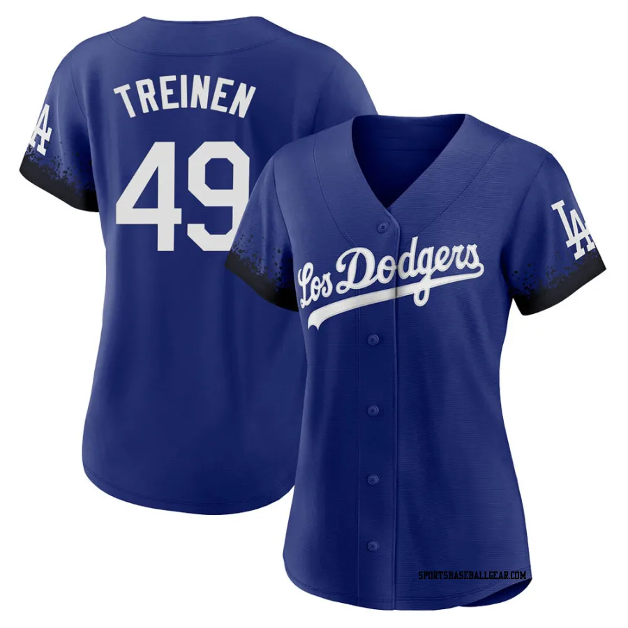 Blake Treinen Women's Los Angeles Dodgers Royal Authentic 2021 City Connect Jersey