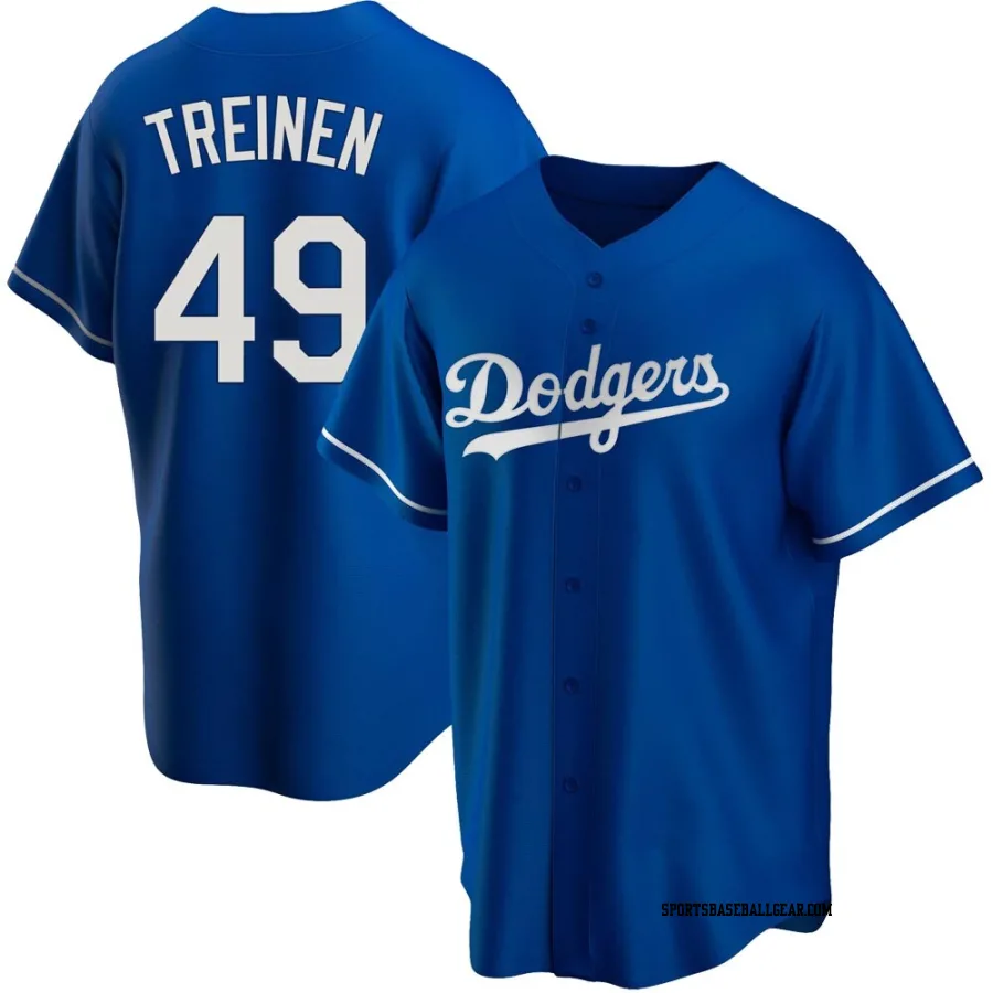 Blake Treinen Youth Los Angeles Dodgers Royal Replica Alternate Jersey