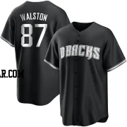 Blake Walston Men's Arizona Diamondbacks Black/White Replica Jersey