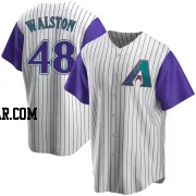 Blake Walston Men's Arizona Diamondbacks Cream/Purple Replica Alternate Cooperstown Collection Jersey