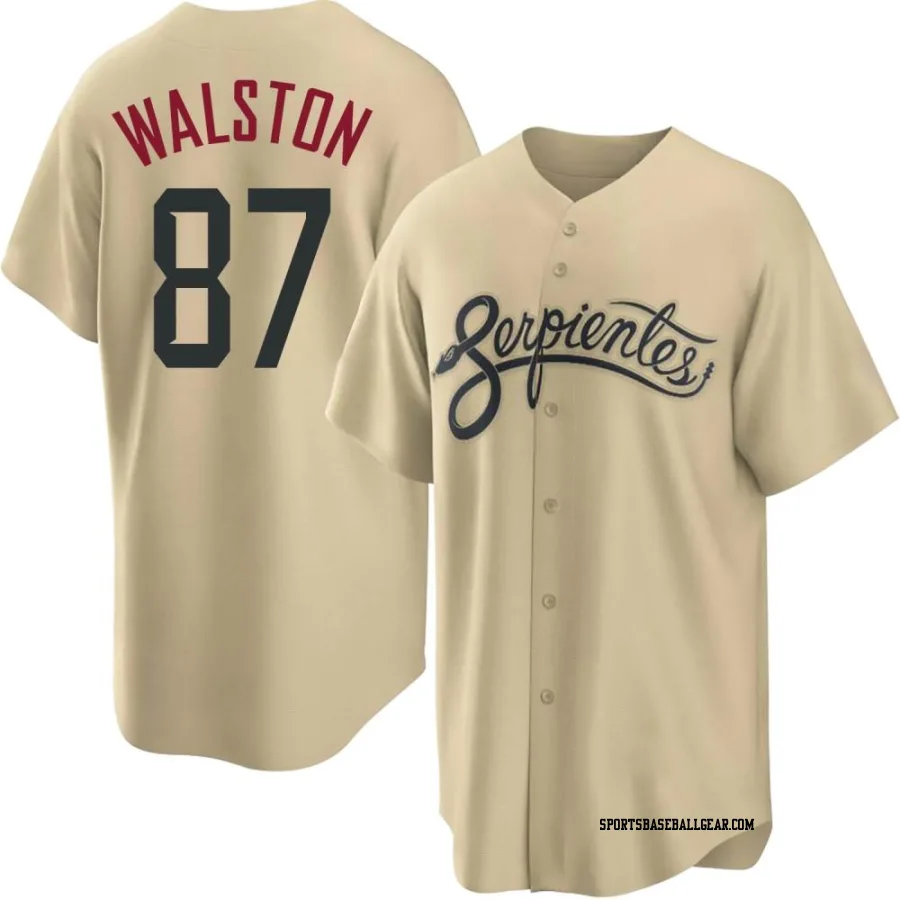 Blake Walston Men's Arizona Diamondbacks Gold Replica 2021 City Connect Cool Base Jersey