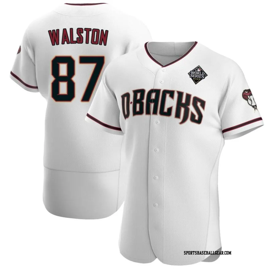 Blake Walston Men's Arizona Diamondbacks White Authentic Crimson Home 2023 World Series Jersey