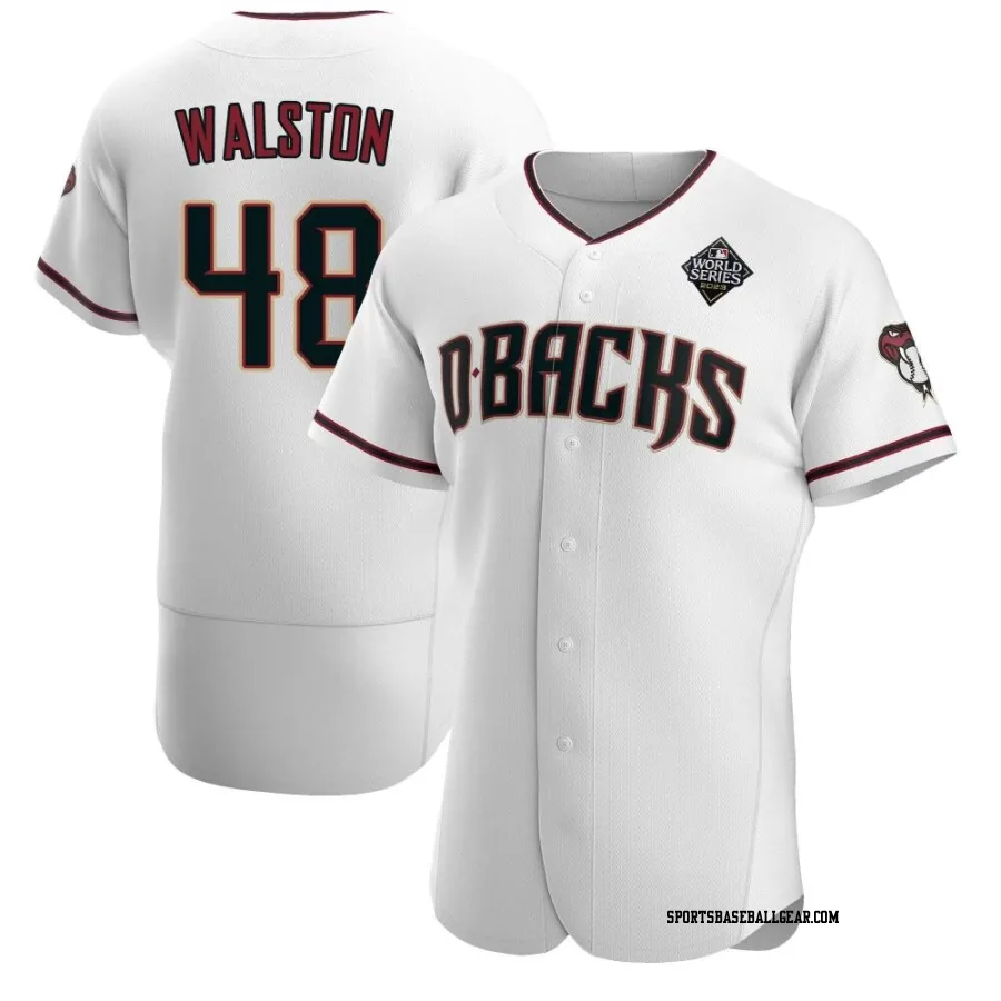 Blake Walston Men's Arizona Diamondbacks White Authentic Crimson Home 2023 World Series Jersey