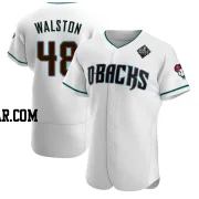 Blake Walston Men's Arizona Diamondbacks White Authentic Teal Alternate 2023 World Series Jersey